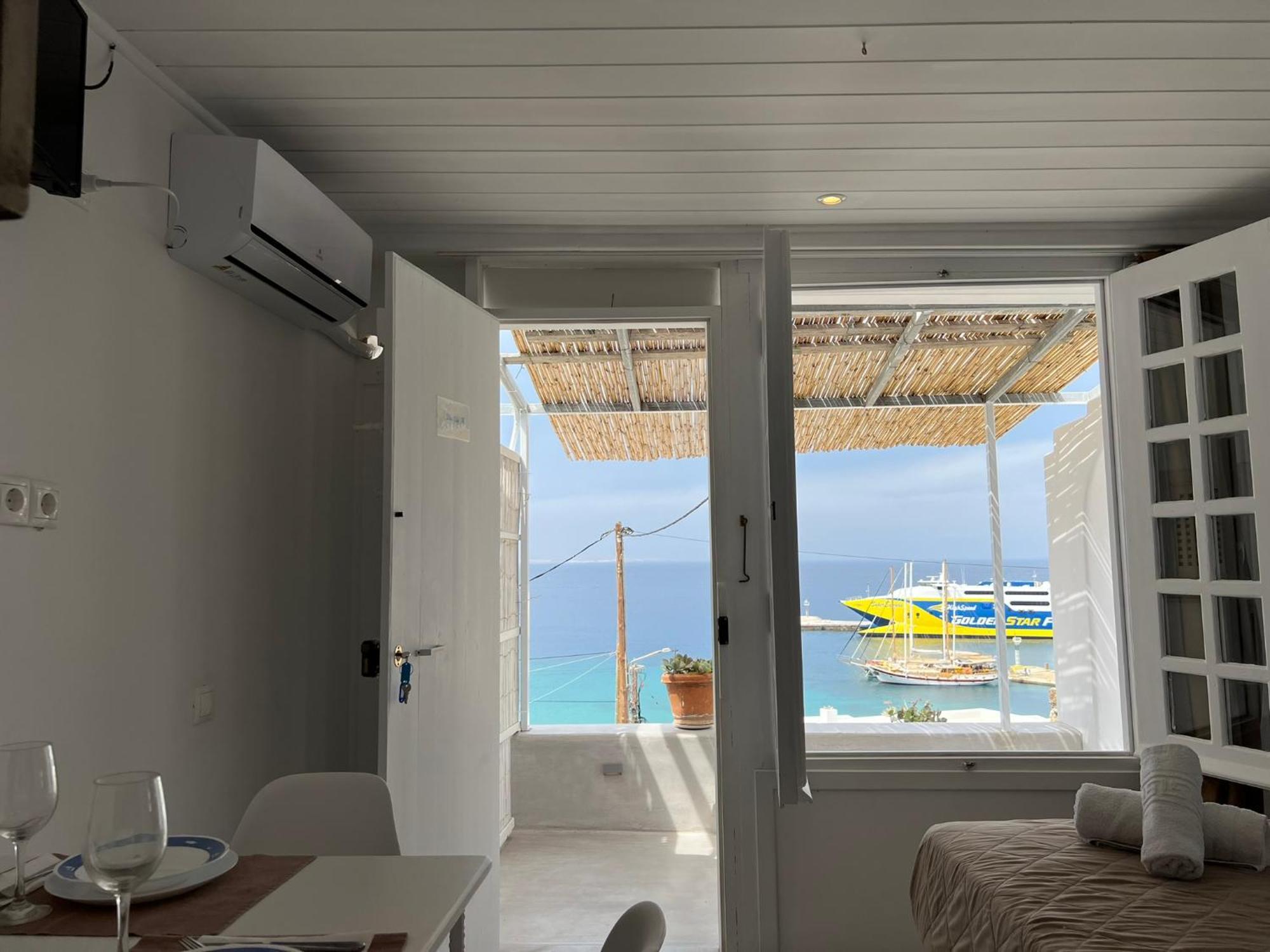 Ferienwohnung Mykonos Tourlos Nests - Sea View Escape Exterior foto