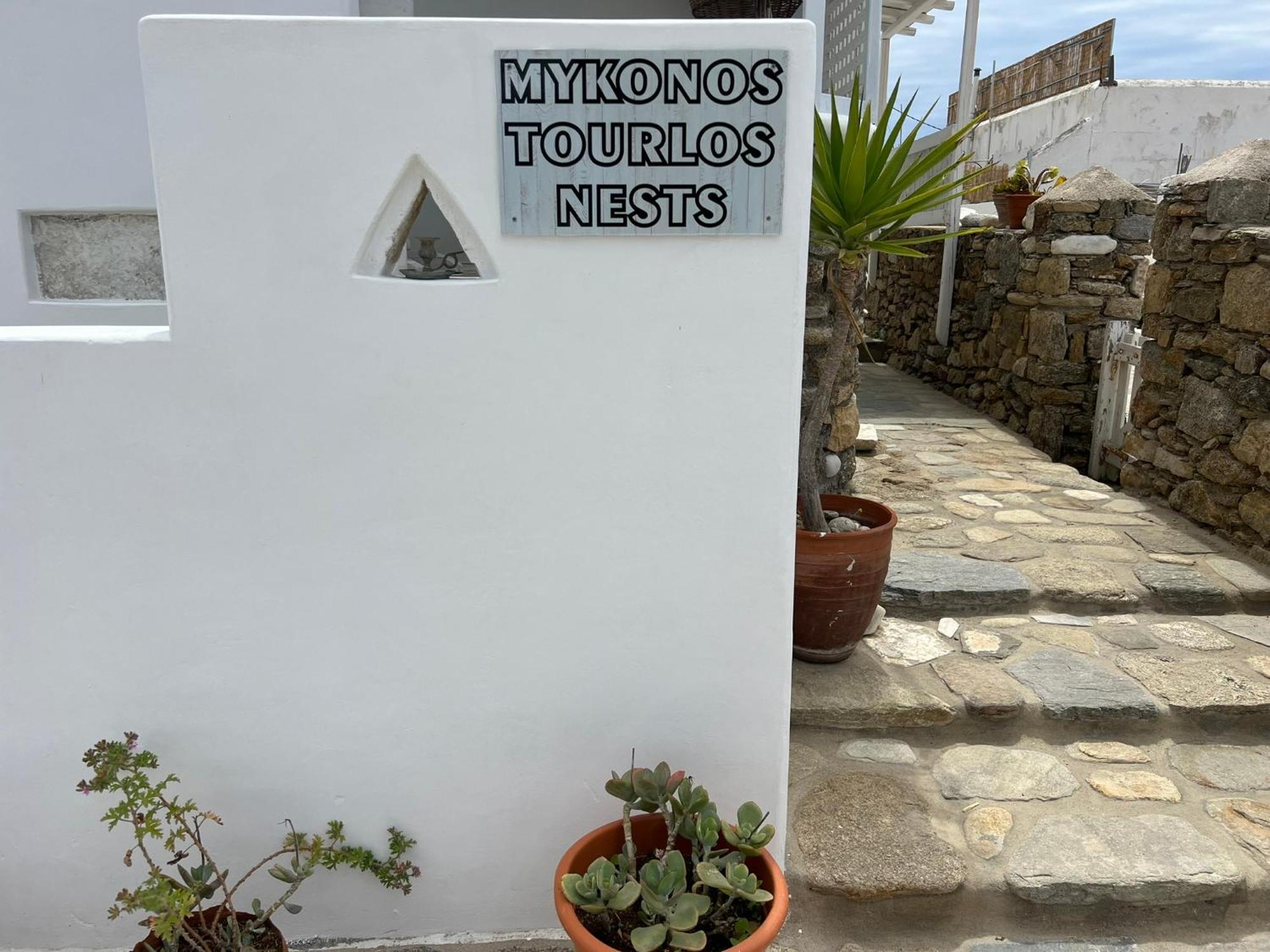 Ferienwohnung Mykonos Tourlos Nests - Sea View Escape Exterior foto